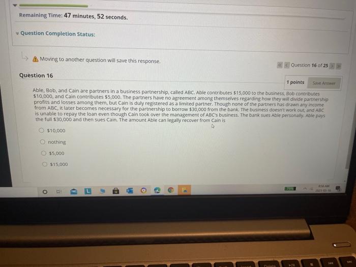 estion Completion Status: Save and A Click Submit