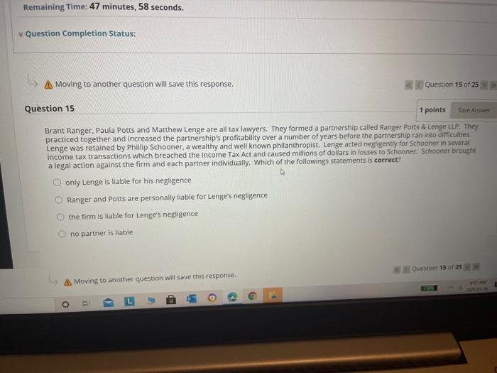 estion Completion Status: Save and A Click Submit