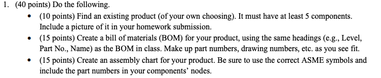 Use a Wheelbarrow as the product 1. (40 points)