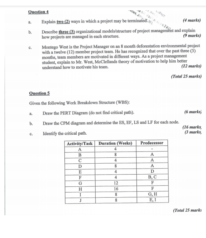 Question 4 (4 marks) a. Explain two (2) ways in