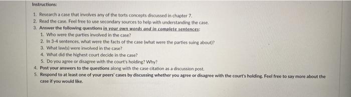 any tort casw but not the Macdonalds case please