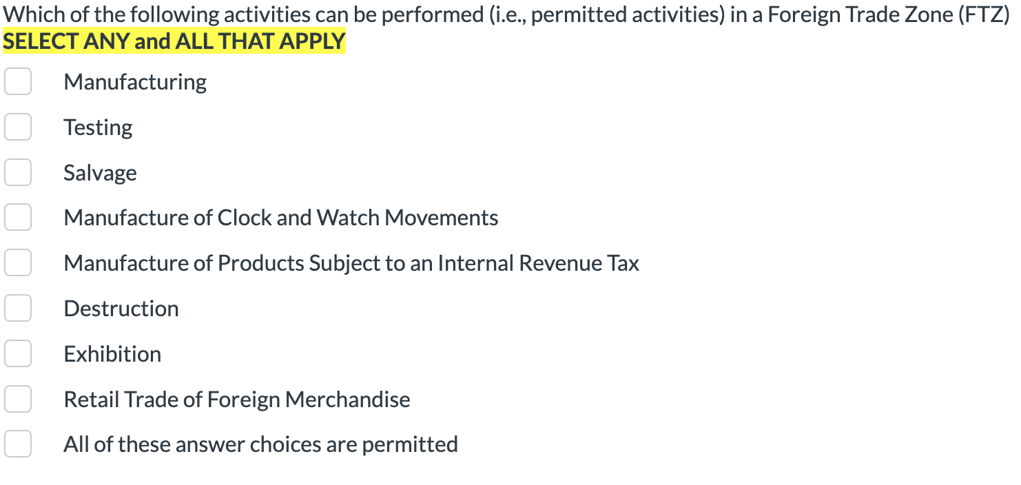 Which of the following activities can be