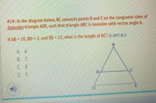#14: In the diagram below. BC connects points and