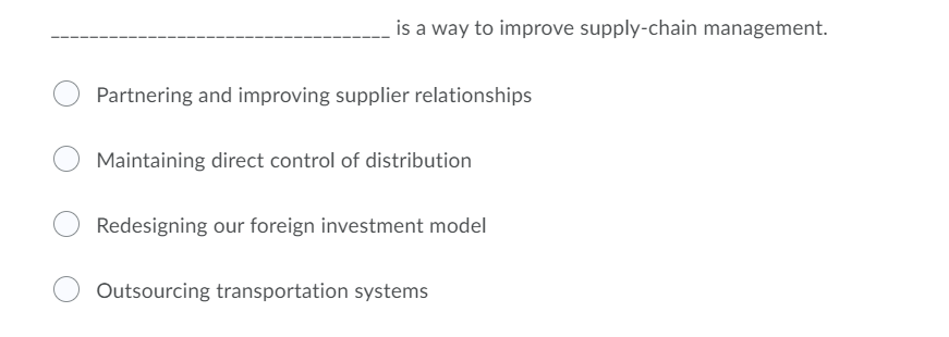 is a way to improve supply-chain management.
