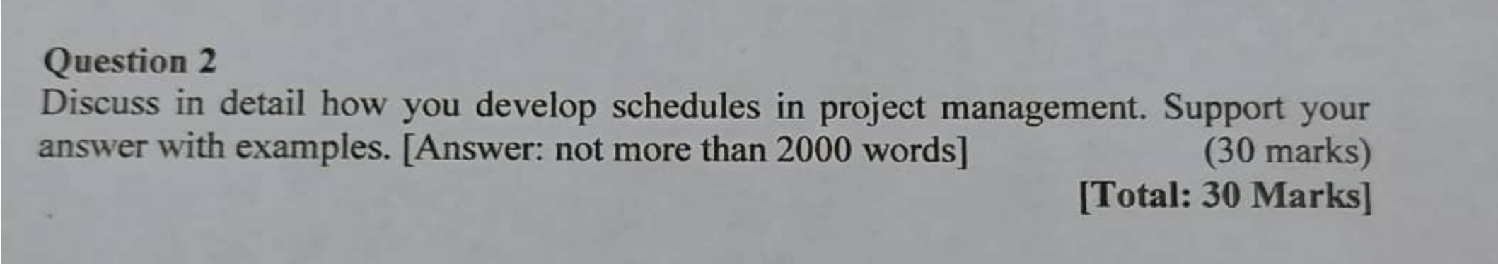 Question 2 Discuss in detail how you develop