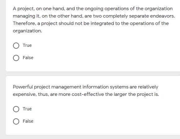 subject : project management note : I need answer