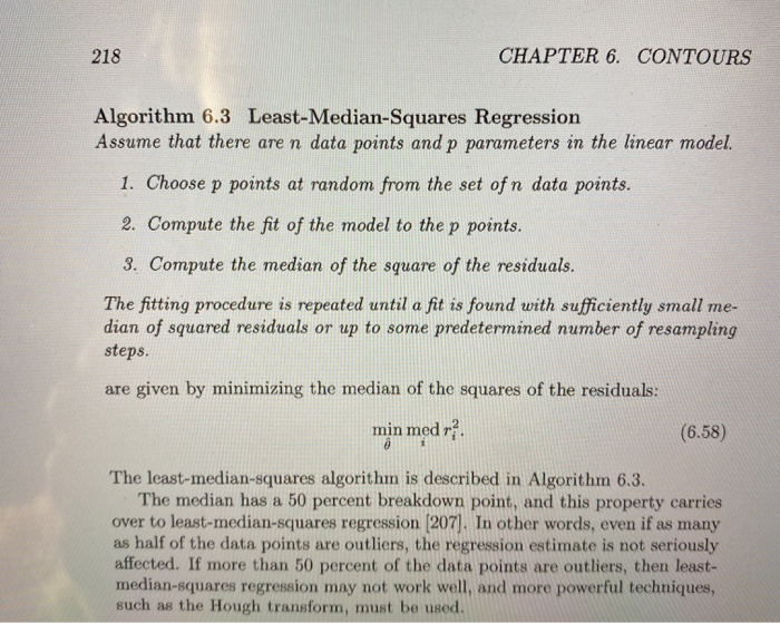 3. Linear Least-Median Squared algorithm