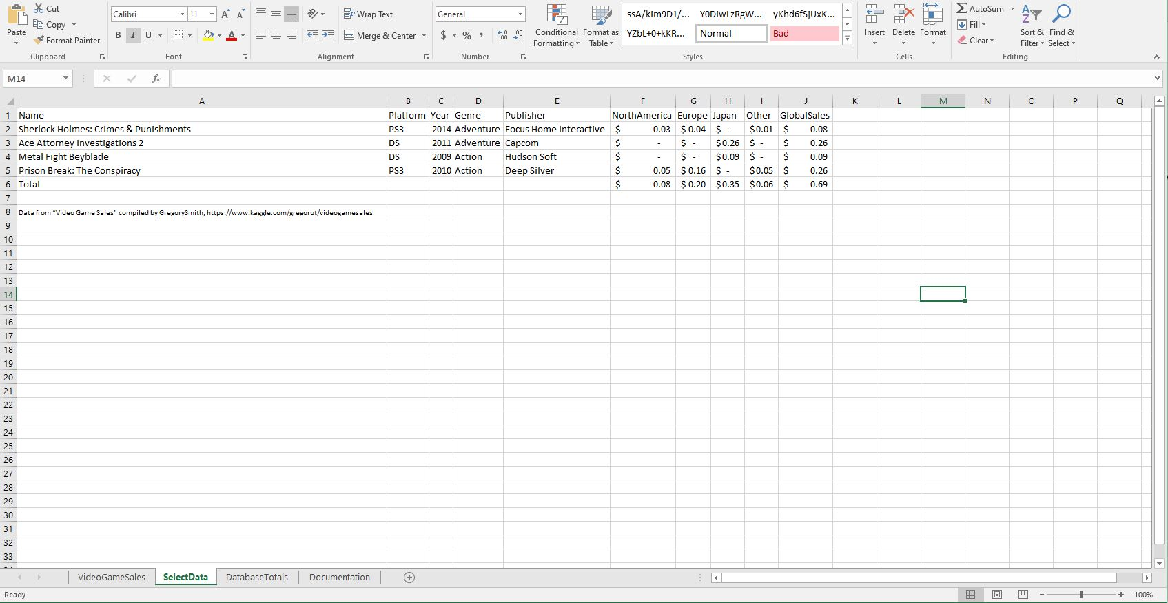 Instructions 11 Complete the DatabaseTotals