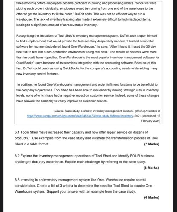 Read the case study below and answer the question