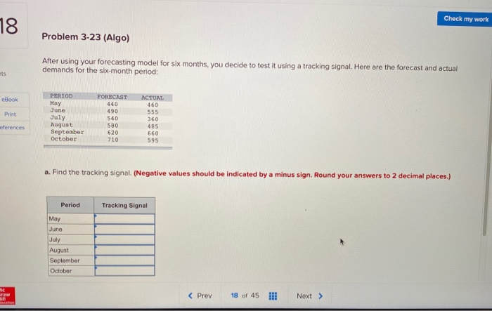 Check my work Problem 3-23 (Algo) After using