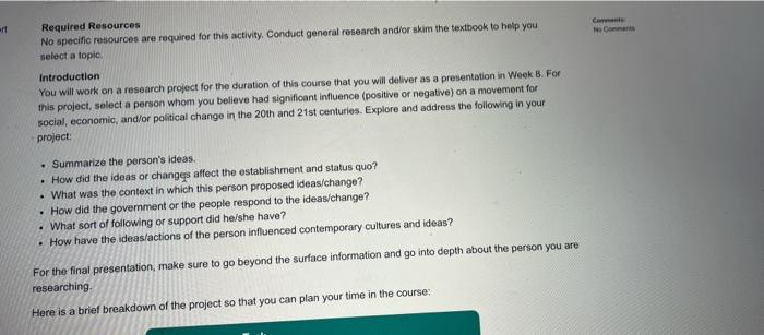 C art Required Resources No specific resources