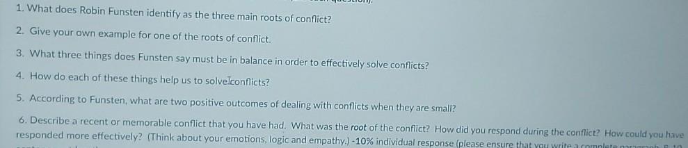 1. What does Robin Funsten identify as the three