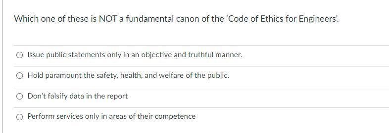 Which one of these is NOT a fundamental canon of