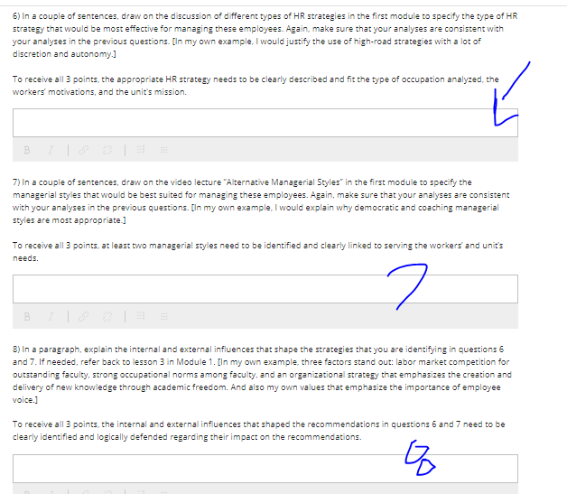 6) In a couple of sentences, draw on the