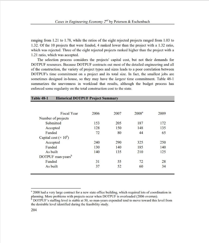 Please show formulas and work. Case 48 Dot Puff