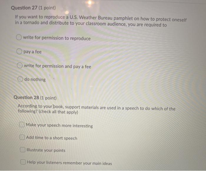 answer all please Question 19 (1 point) If you