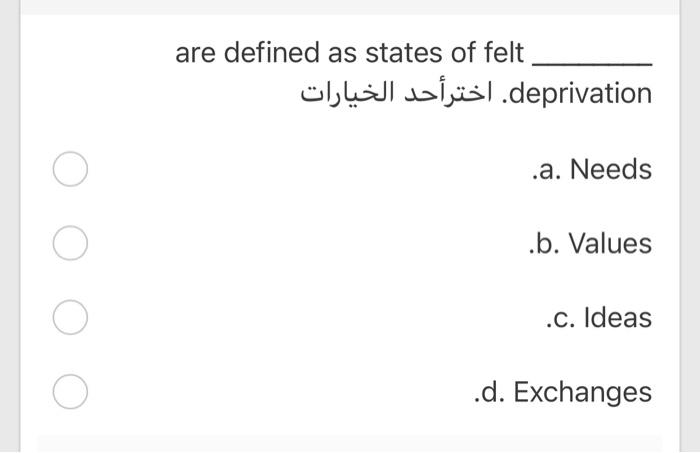 are defined as states of felt deprivation. .a.