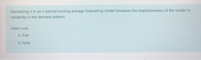 Decreasing n in an n-period moving average