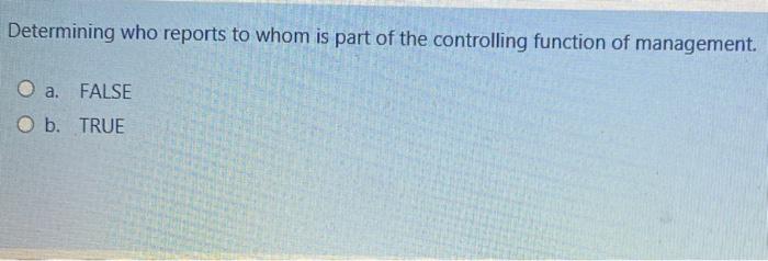 Determining who reports to whom is part of the