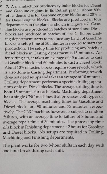 please show your work. e 7. A manufacturer