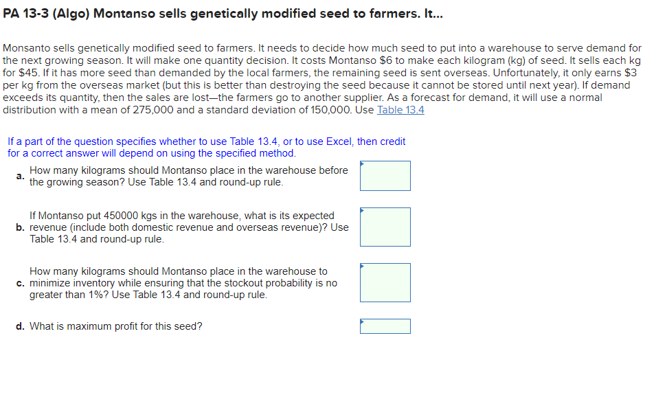 PA 13-3 (Algo) Montanso sells genetically