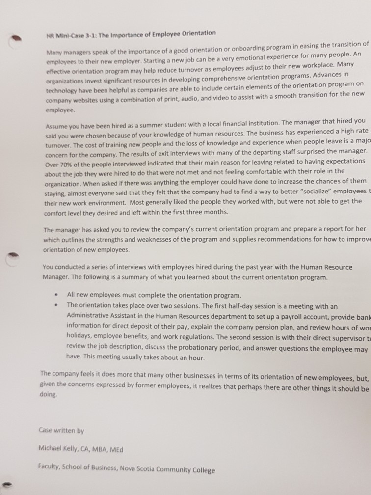 The importance of Employee Orientation. the