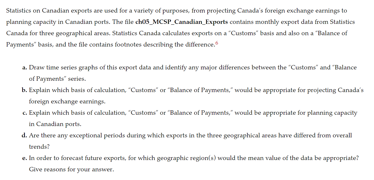 Please see the image and answer the questions Statistics on Canadian exports