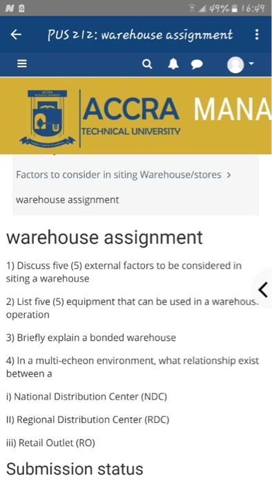 NO 4.49% 16:49 + PUS 212: warehouse assignment :