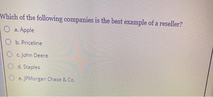 Which of the following companies is the best