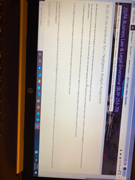 HTC Online of My Couse This Course - Student