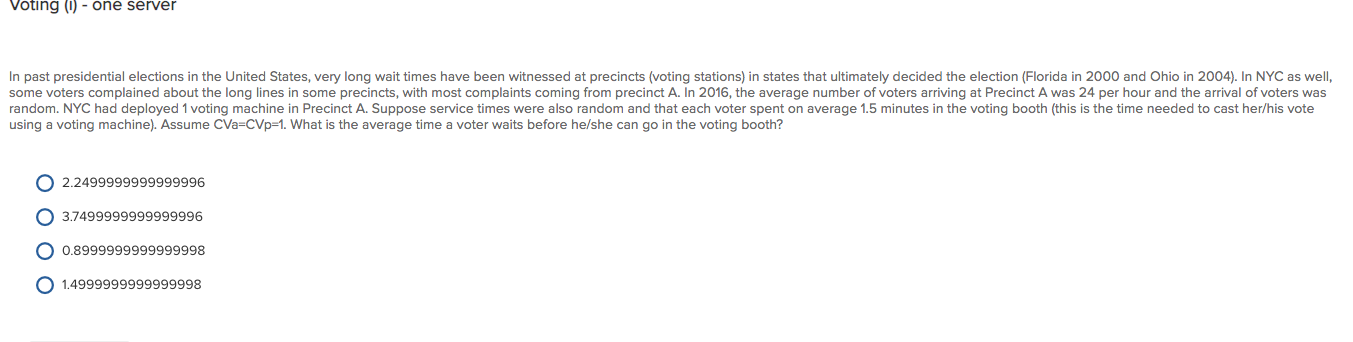Voting (0) - one server In past presidential