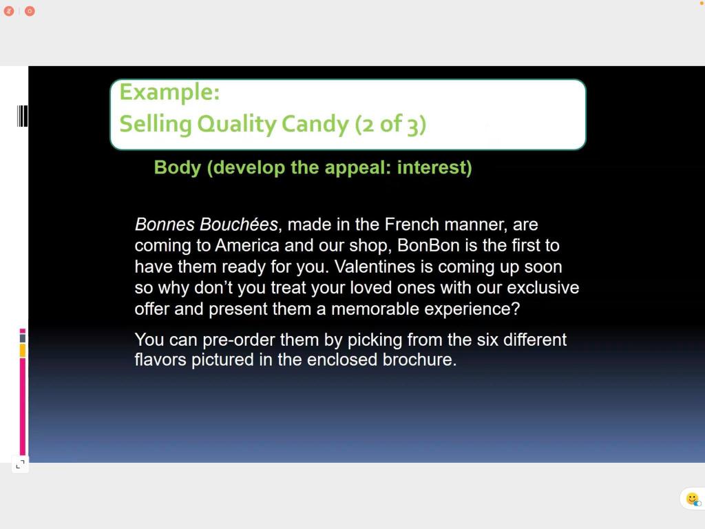 Make Persuasive Message that selling quality