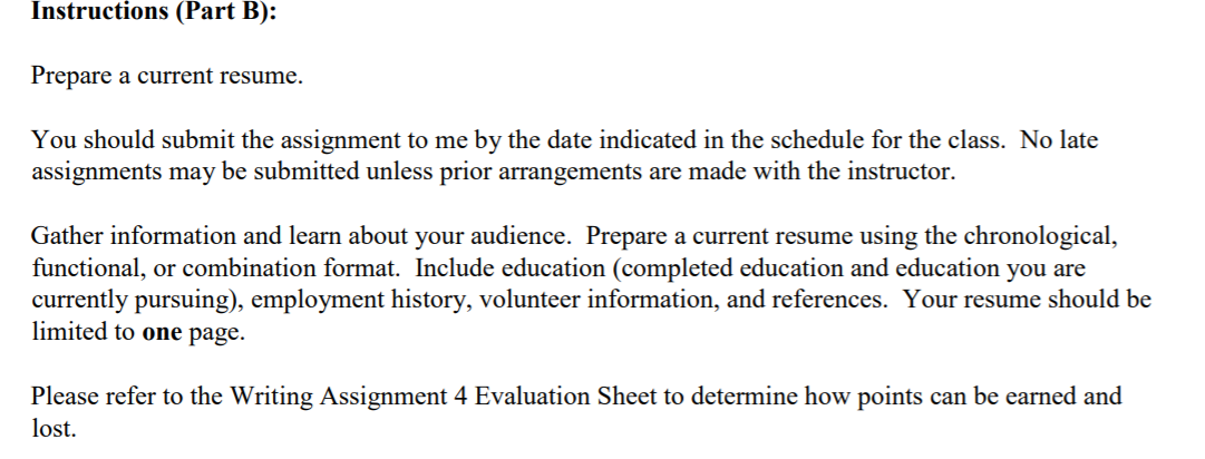 BUS 235 Business Communication Writing Assignment