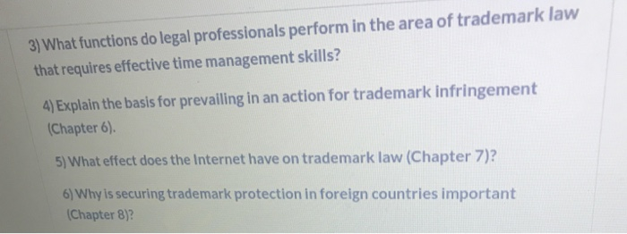 3) What functions do legal professionals perform
