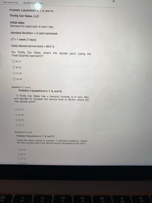 X Time Left 05.12 Sin Mandal Problem 3 questions