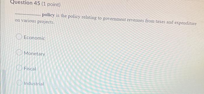 Question 41 (1 point) The ratio of change in