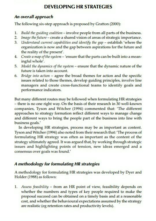 Strategic Human Resource Management Subject Topic