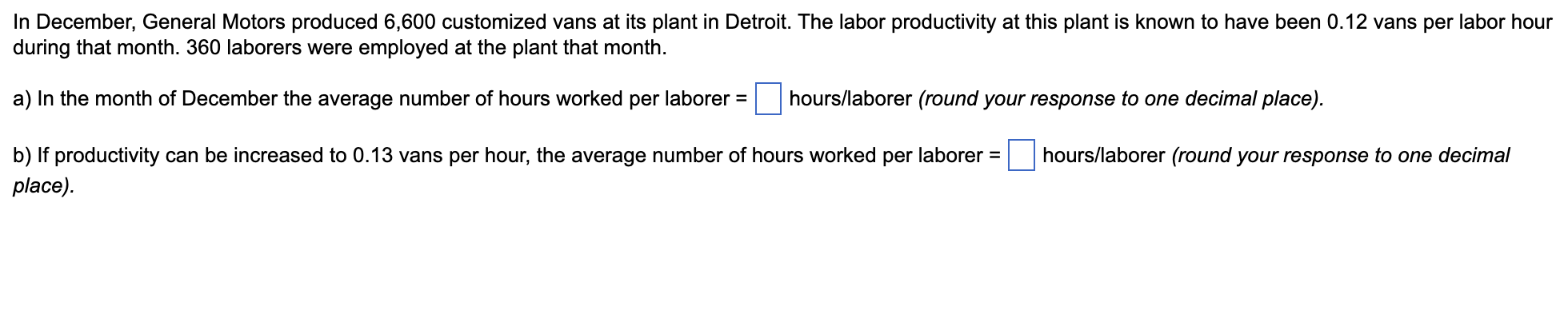 In December, General Motors produced 6,600