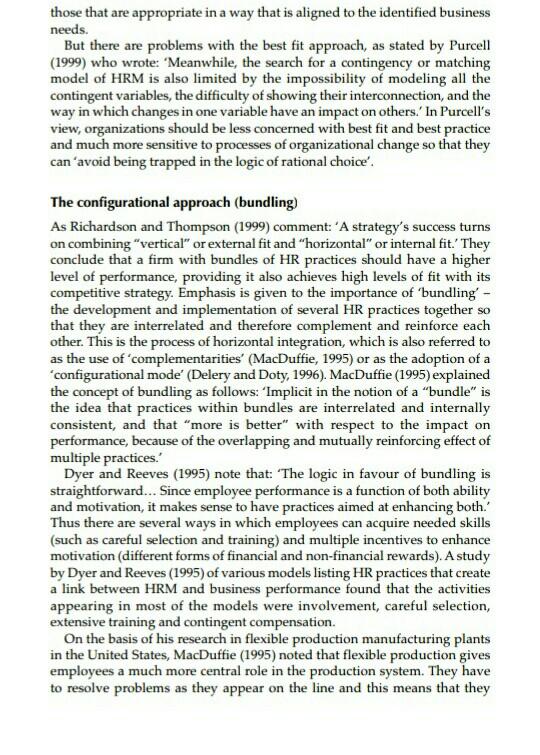 Strategic Human Resource Management Subject Topic