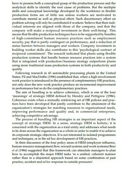 Strategic Human Resource Management Subject Topic