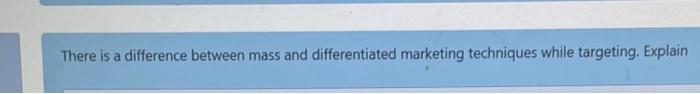 There is a difference between mass and