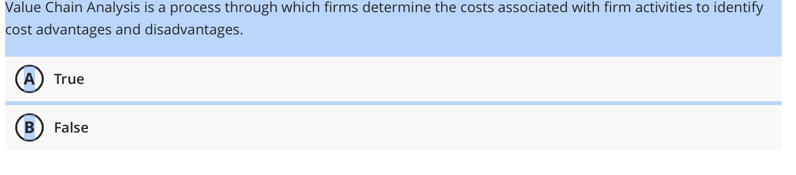 Value Chain Analysis is a process through which