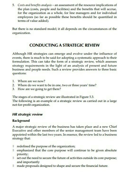 Strategic Human Resource Management Subject Topic