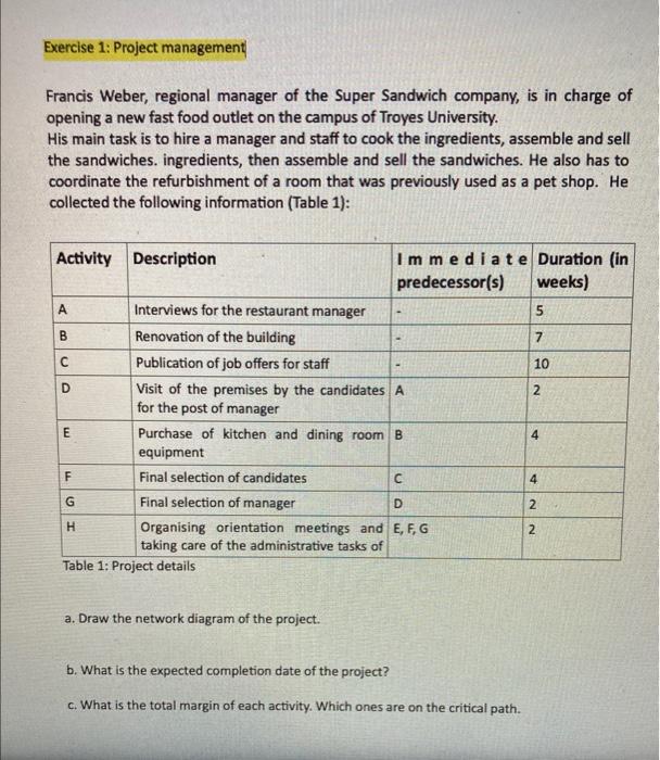 please help me, thanks in advance ! Exercise 1: