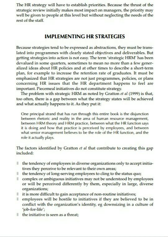 Strategic Human Resource Management Subject Topic