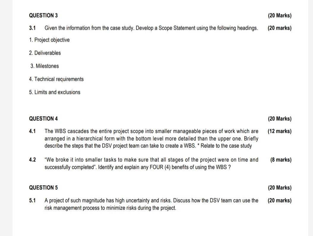 Read the following Case Study and answer the