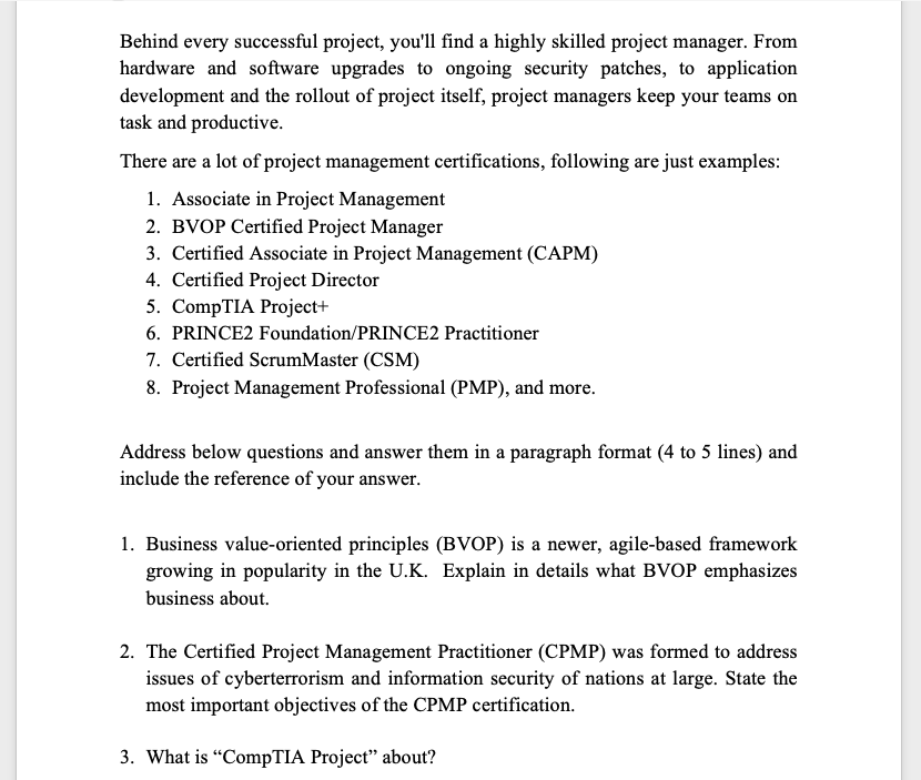 Behind every successful project, you'll find a