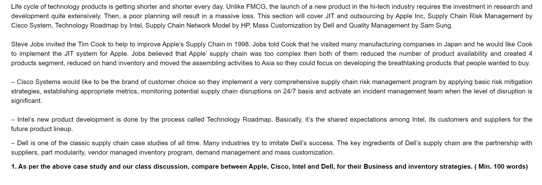 Life cycle of technology products is getting