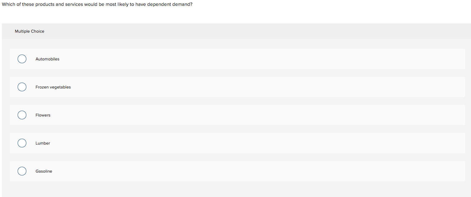 Which of these products and services would be
