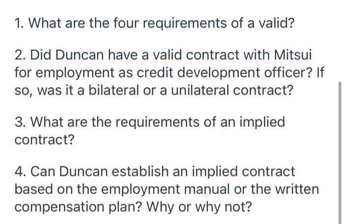 Business Law Mitsui Bank hired Ross Duncan as a